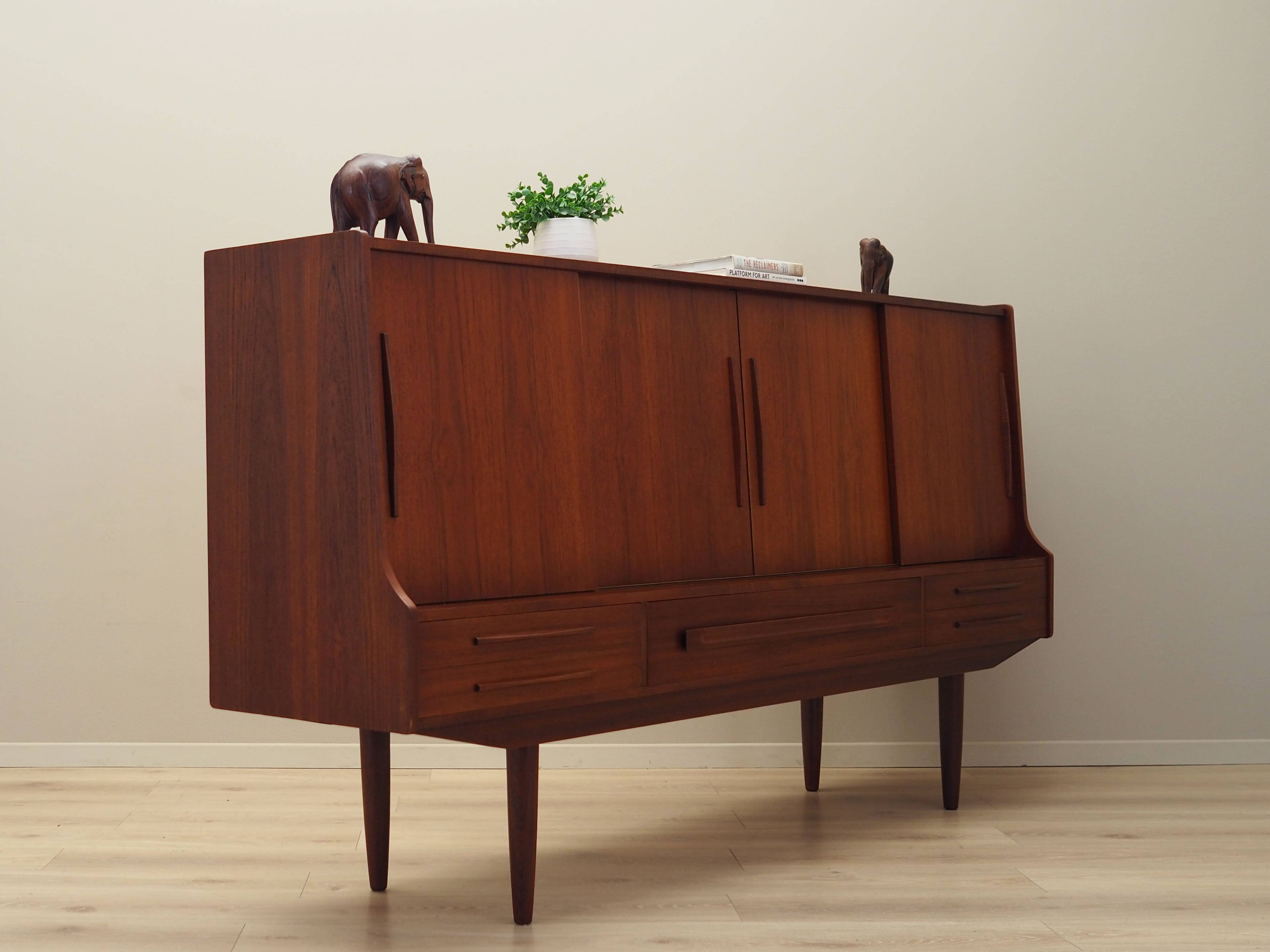 Teak highboard, Danish design, 1960s, production: Denmark