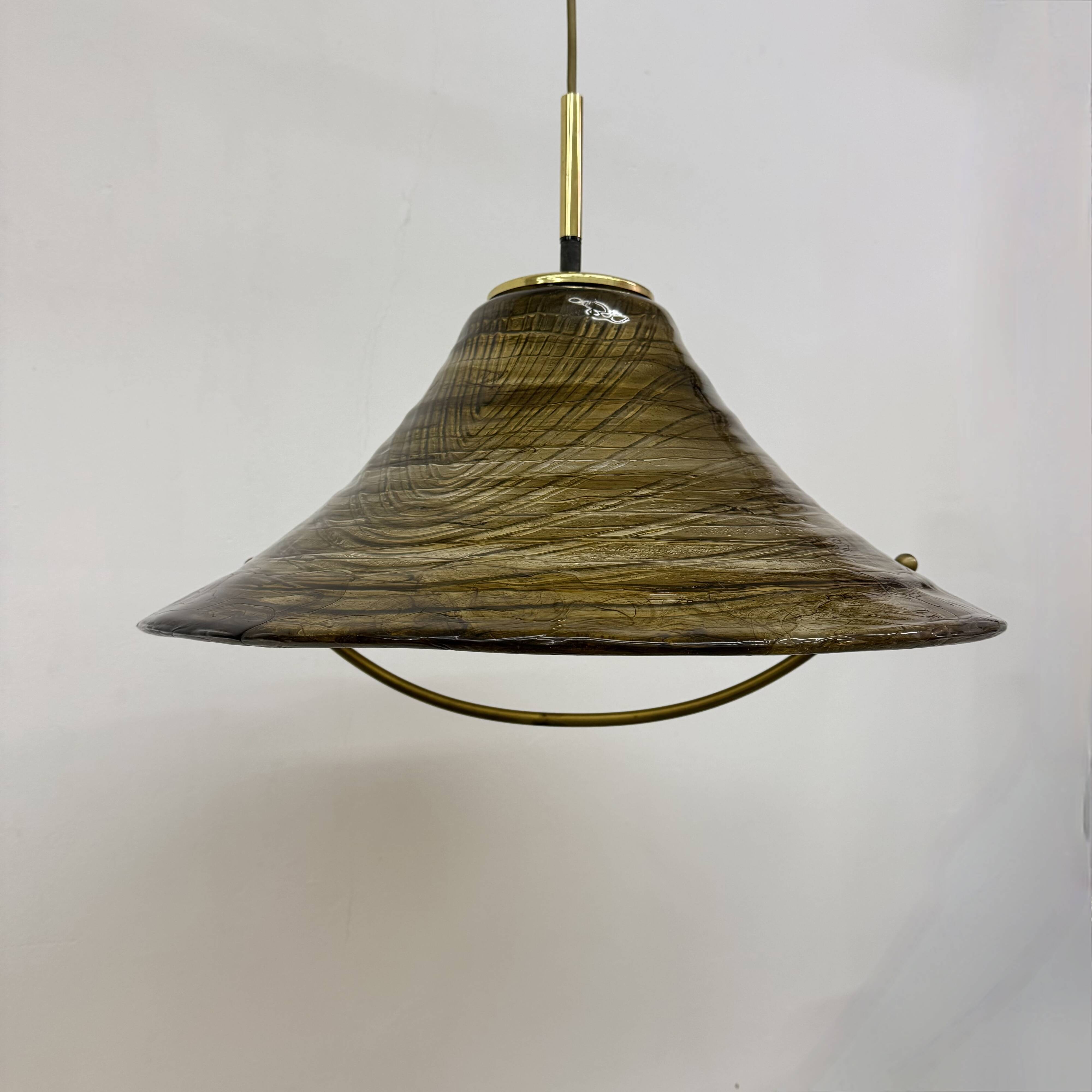 Mid century design lucite hanging Lamp , 1970s