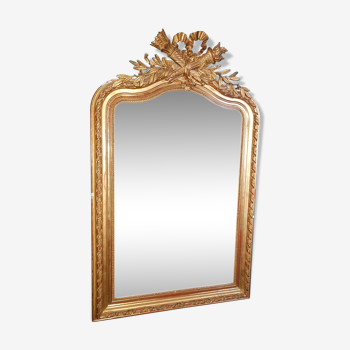 Miroir Louis Philippe à fronton 90x145cm