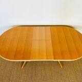 Vintage oval dining room table with extension
