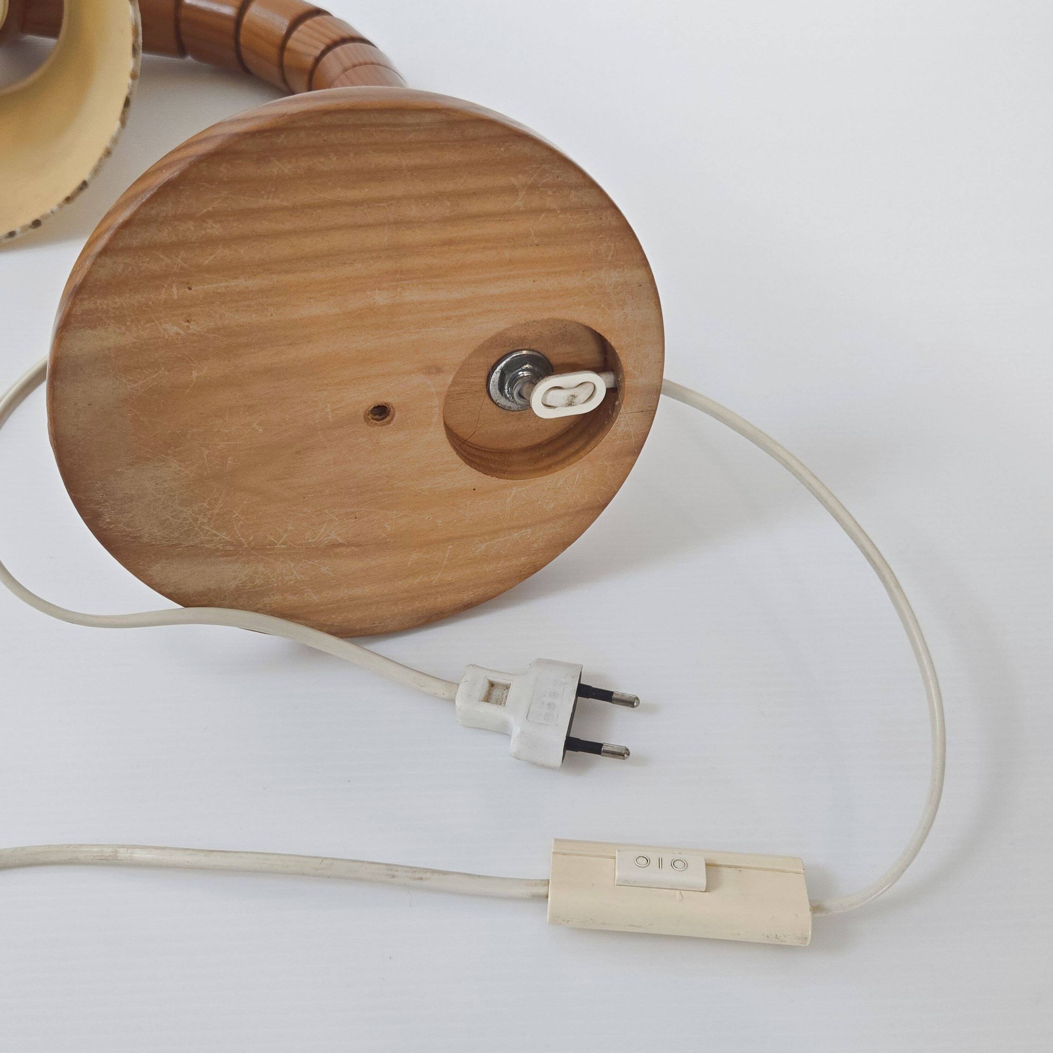 Vintage pine lamp for Solbackens Svarveri, 1970s