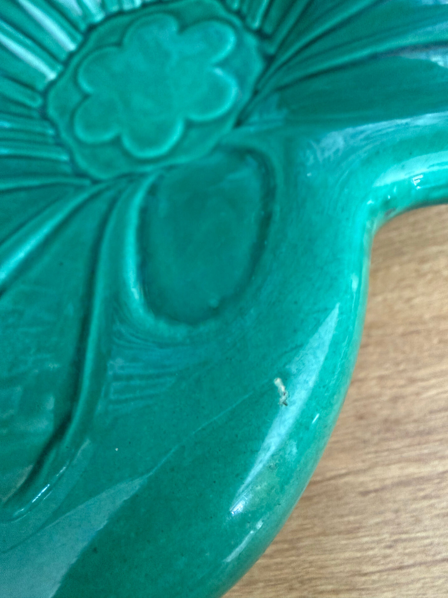 large hollow ceramic bowl in emerald green, CAB Bordeaux