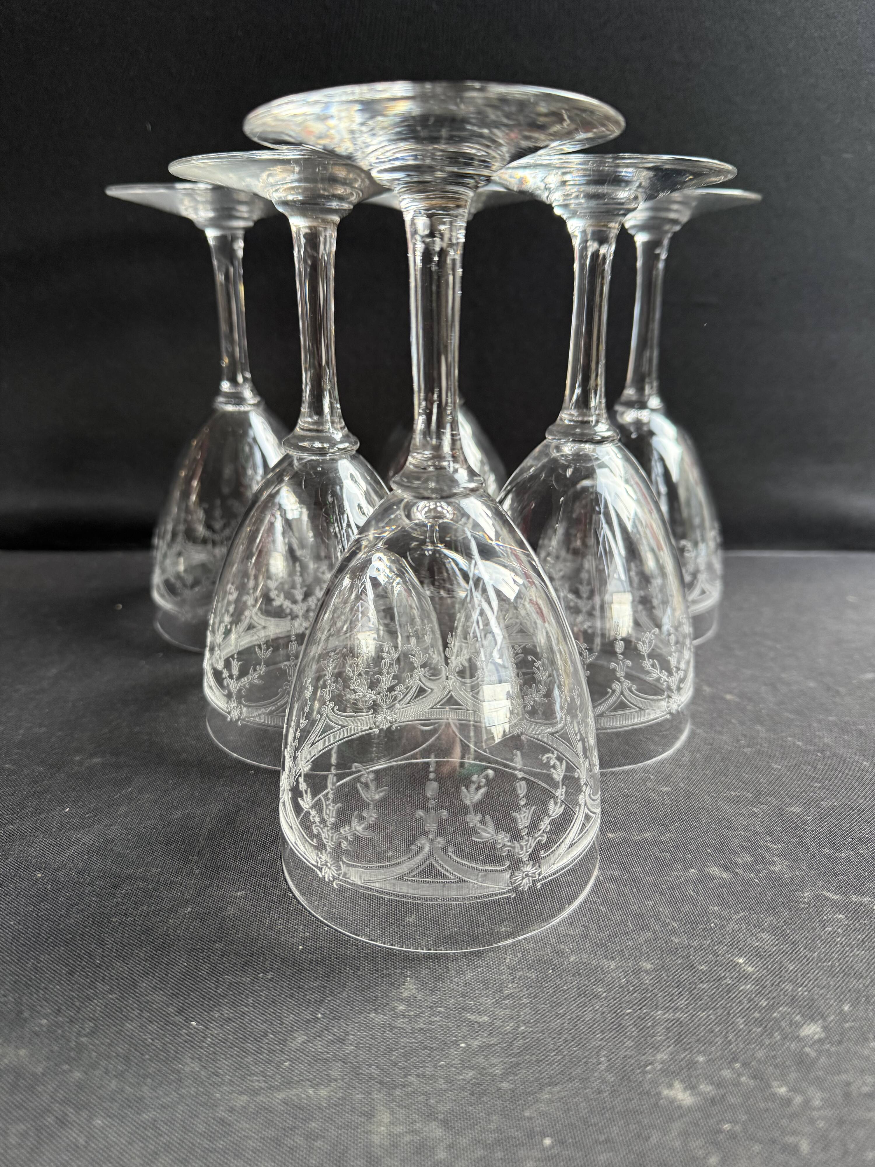 6 Saint Louis Manon water glasses
