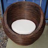 Rattan sofa set and 2 armchairs
