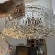 Mid-century clear glass ceiling lamp, 25 cm wide
