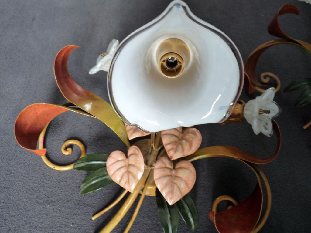 set Wall lamps Decor floral italy 36cm Paterno Franco