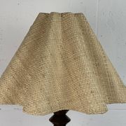 French wood turned table lamp in the style of Charles Dudouyt, 1950s