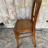 Vintage Luterma Bistro Chair Wood Thermoformed Seat #D801