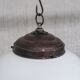 Mid-century french glass two tone opaline pendant light