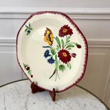 Pie dish Pexonne hand painted model "Ophelia" 40s