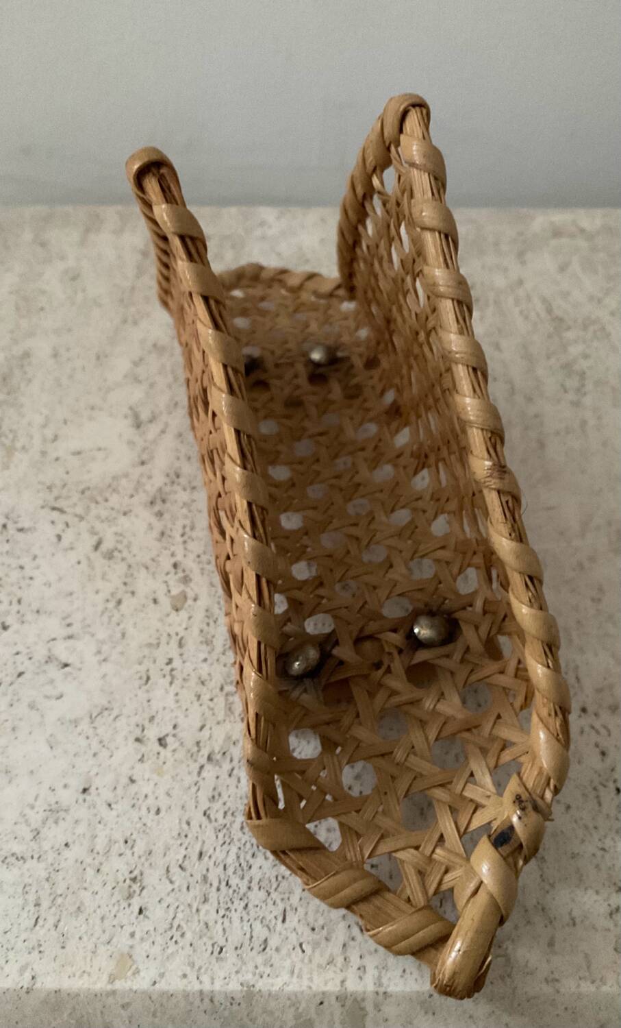 Canework letter holder from the 50s and 60s