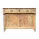 Antique Parisian buffet in oak and Carrara marble
