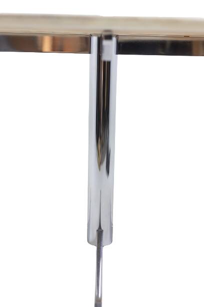 Roche Bobois Marble and chromed metal table. Circa 1970