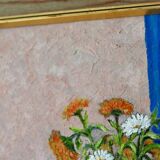 Oil on Swedish canvas, "Floral Pattern", M Boström Stare