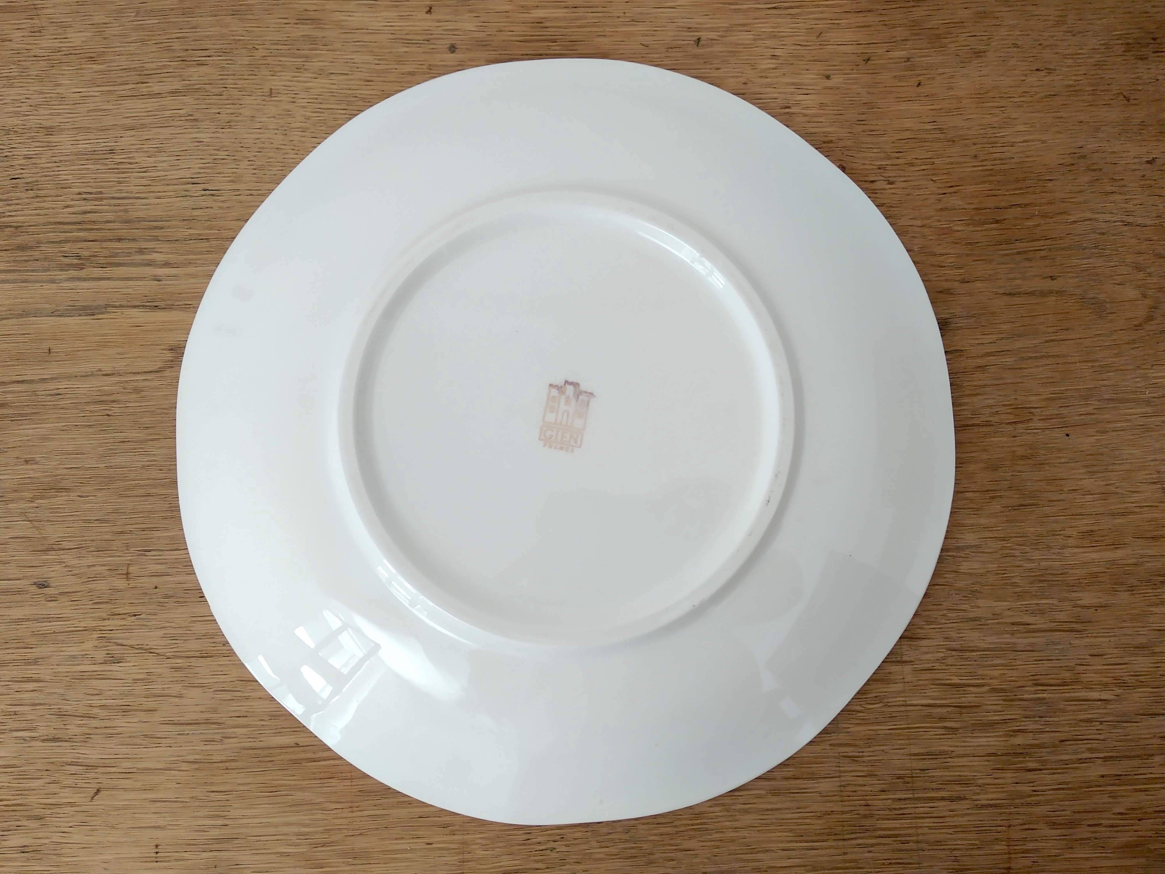 3 Gien Vintage 70 earthenware dishes, floral pattern