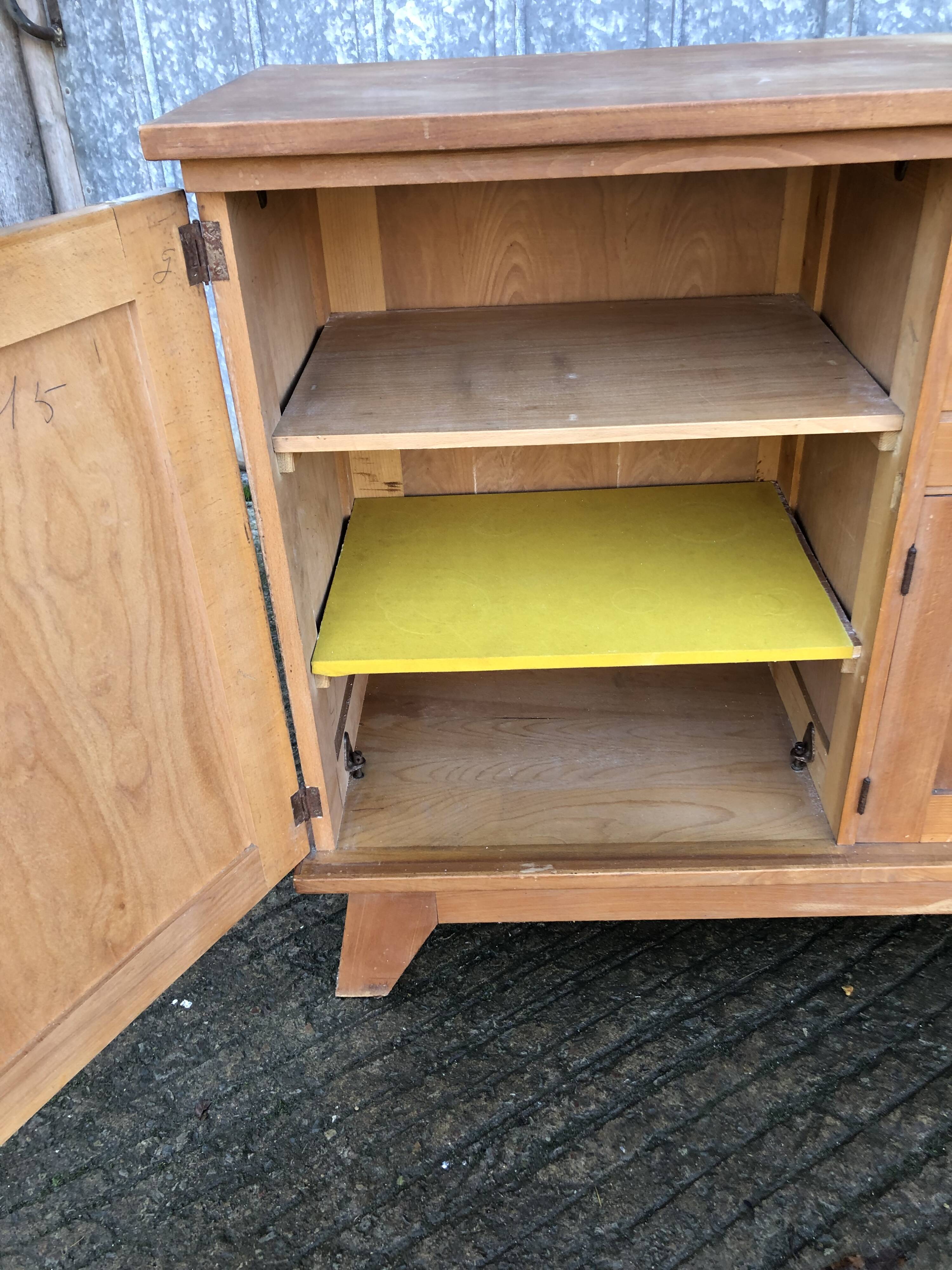 Buffet René Gabriel en hêtre et cp hêtre d’époque reconstruction