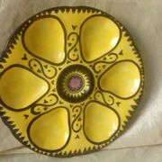 Assiete a huitre en faience hb quimper