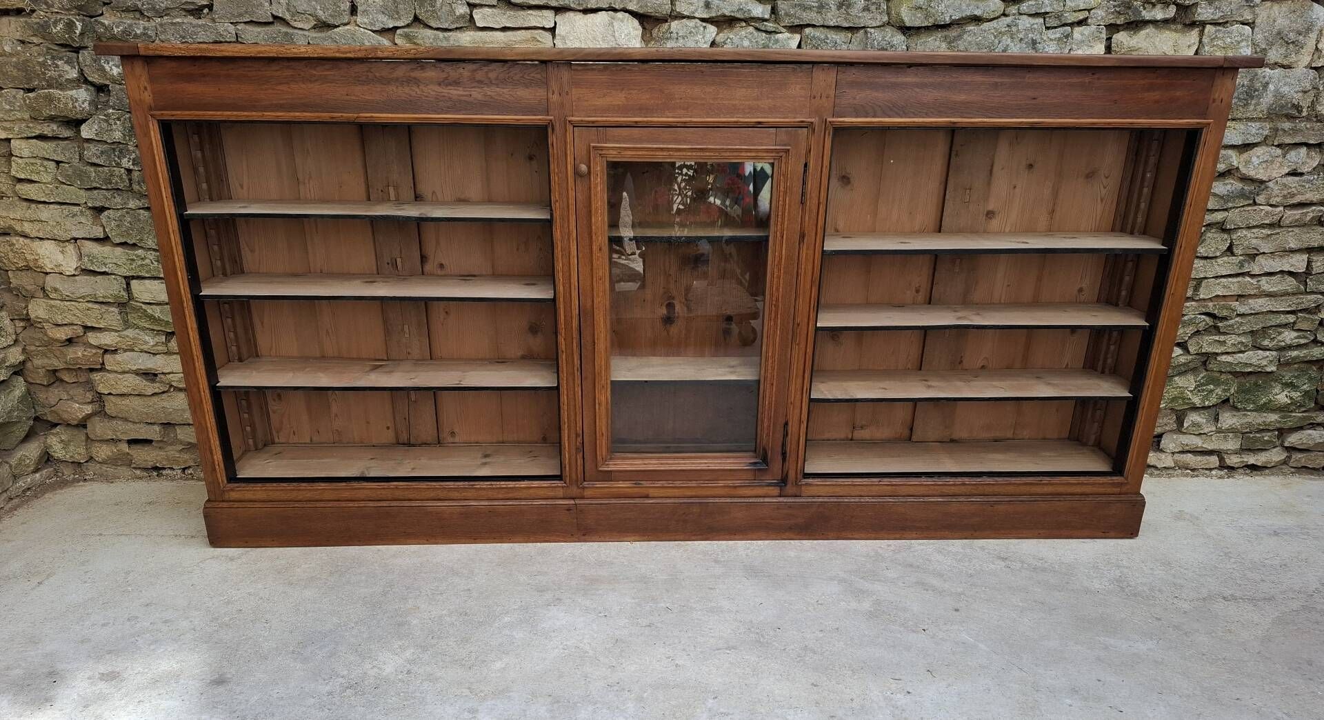 Oak display cabinet 237 cm