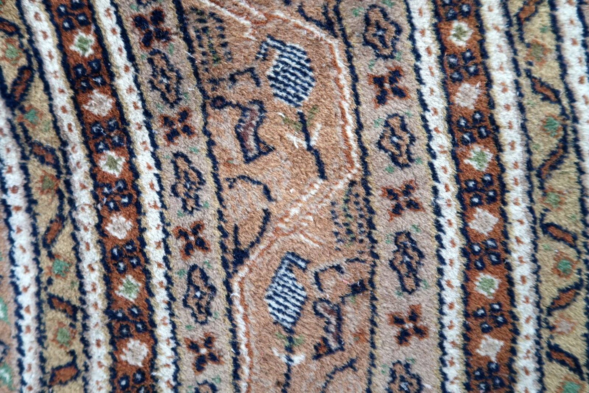 Tapis Vintage Indo-Seraband en Laine (253cm), Années 1970