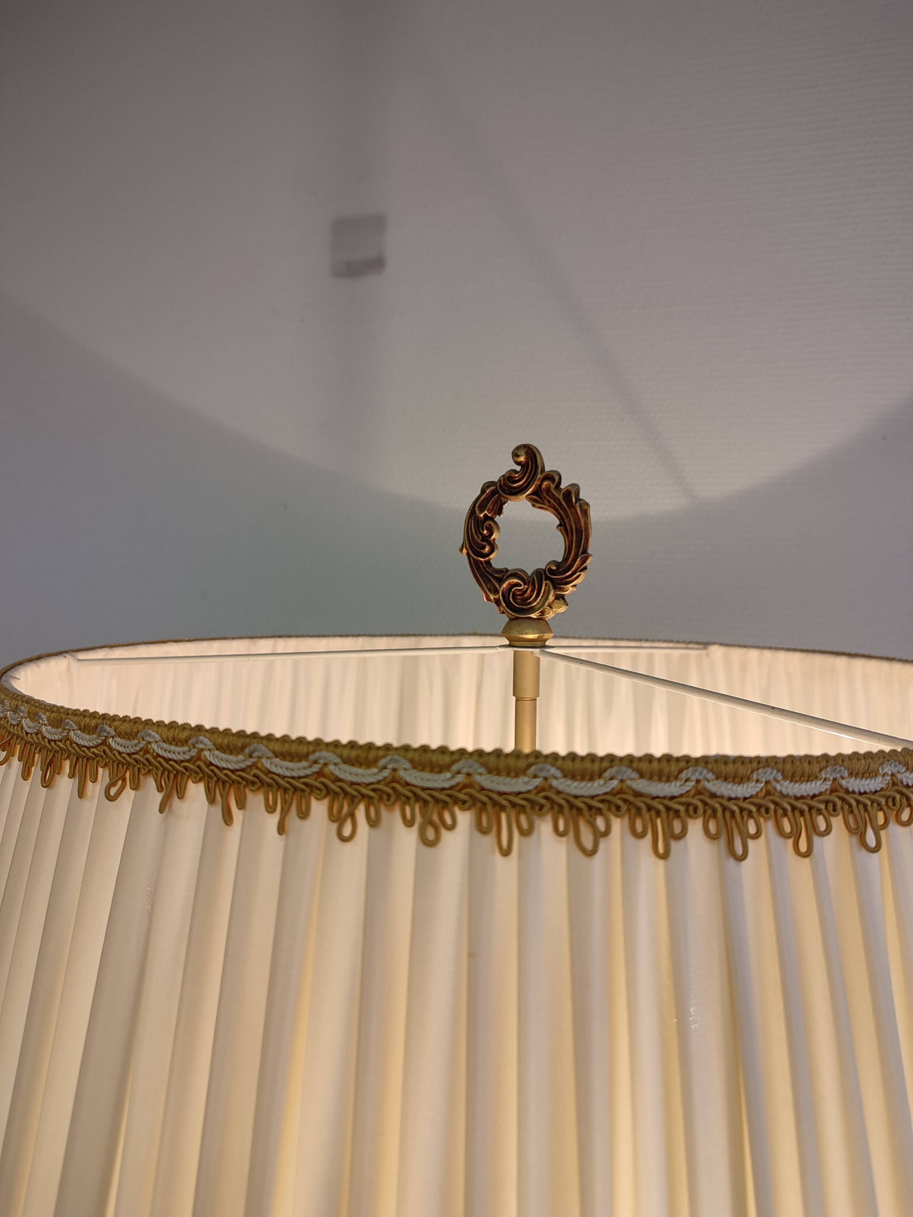 Brass and bronze floor lamp three arms