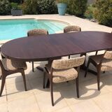 Baumann dining table and 6 gondola chairs set