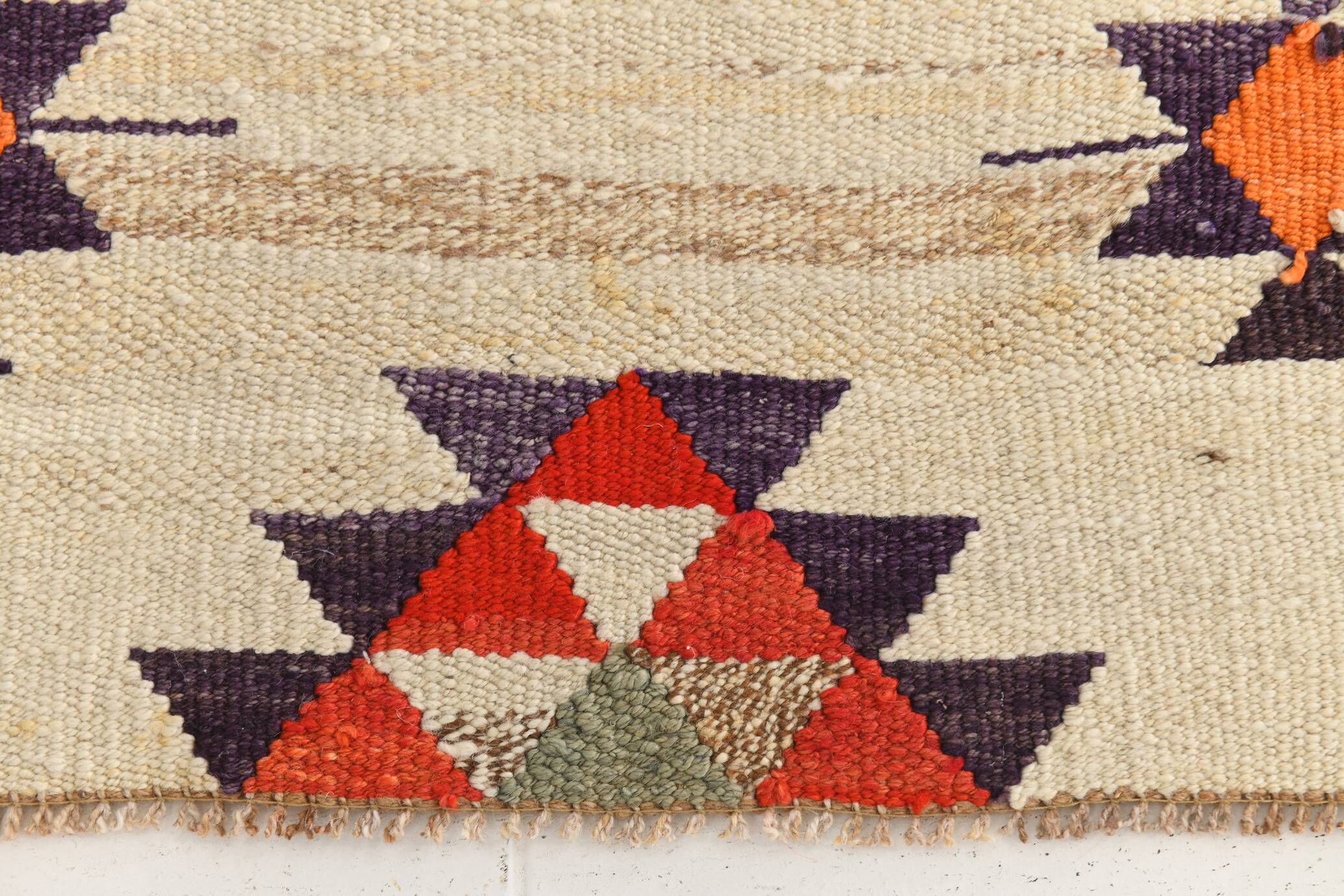 3x10 Vintage Tribal Geometric Kilim Runner Rug, 91x314Cm