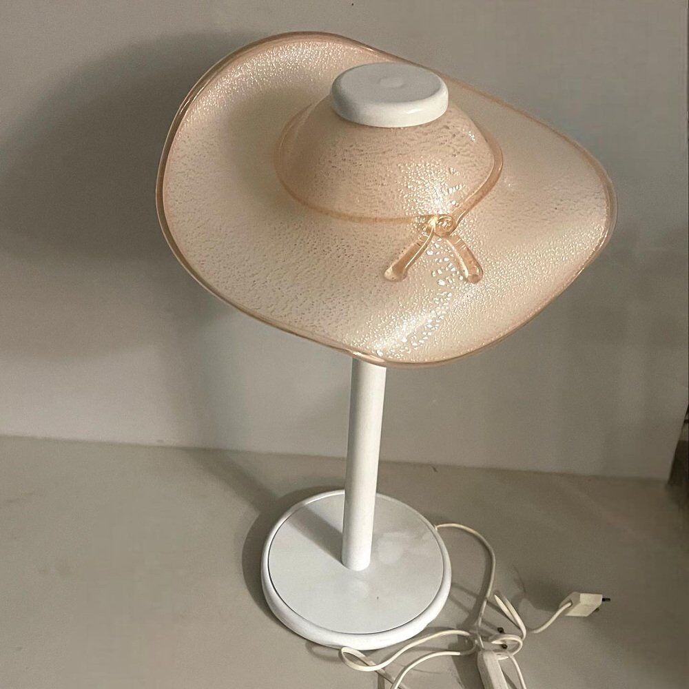 Pair of mid-century Italian Murano glass table lamps