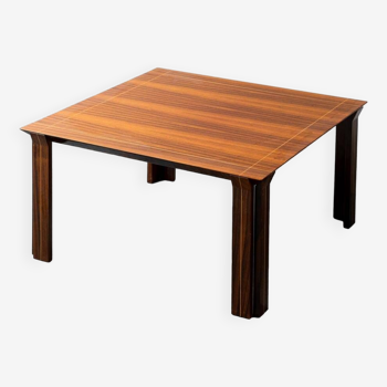 Table en bois et métal 1970 vintage modernisme