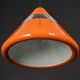 Large orange pendant light designed by Kazuo Motozawa, Staff, 1970s