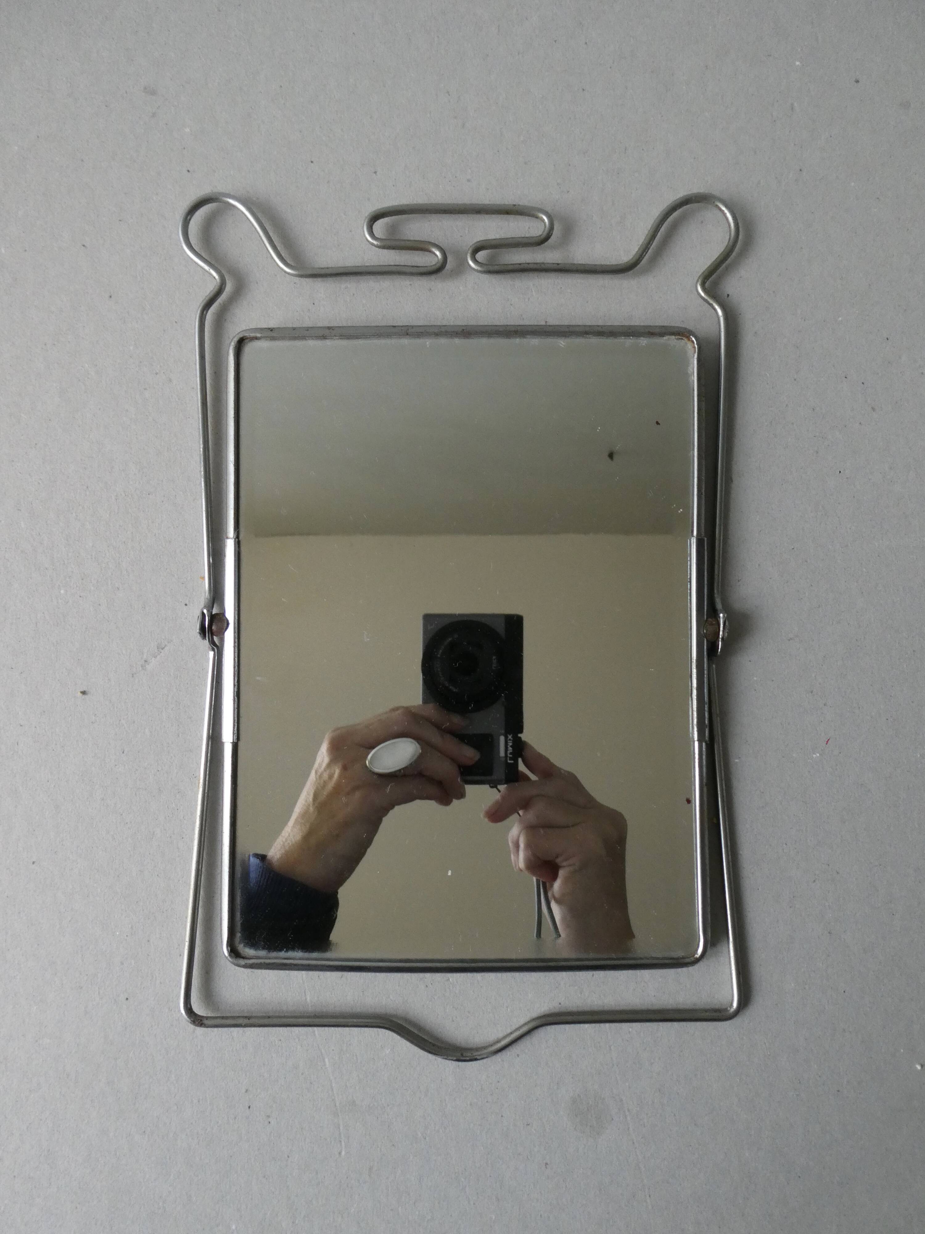 Barber's mirror to hang or lay - 19x14cm