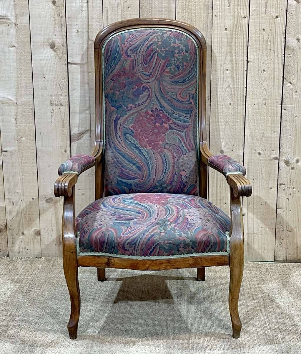 1930s Voltaire armchair in walnut