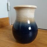 Handcrafted stoneware vase signed Eric Pepin