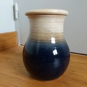 Handcrafted stoneware vase signed Eric Pepin