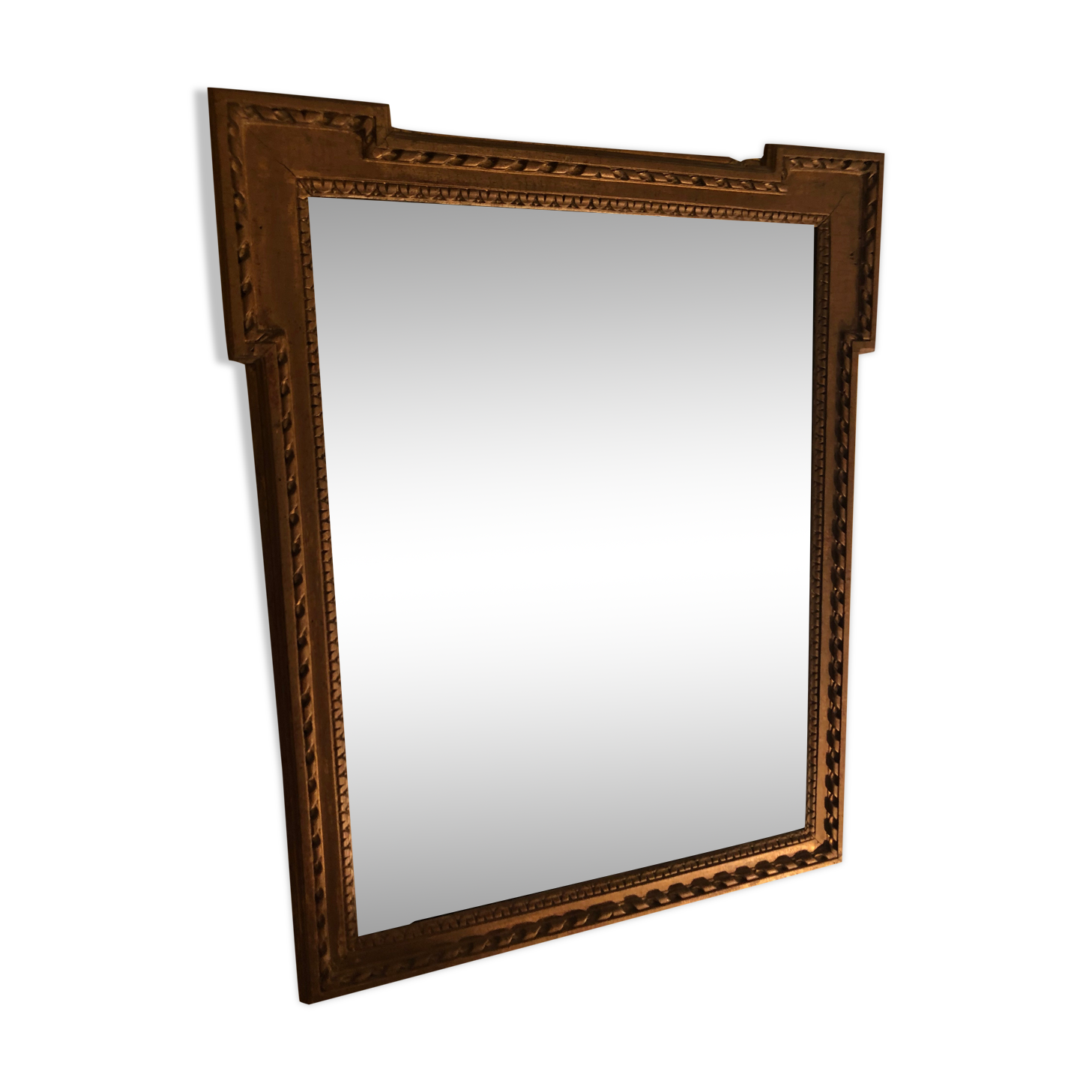 Louis XVI mirror, mercury glass and gilded wood - 80x70cm