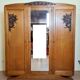 art deco period wardrobe in blond oak circa 1940