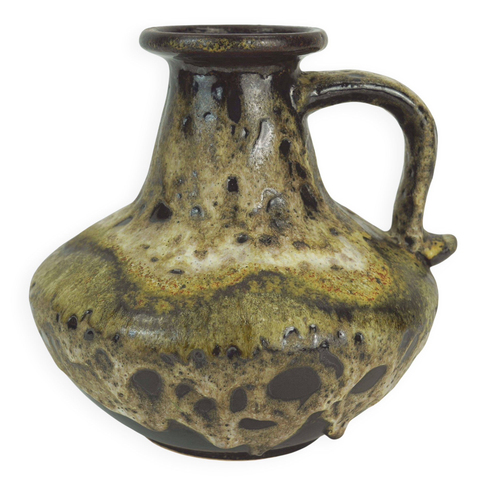 ruscha mid century VASE drip glaze earth tones pottery model 377-21
