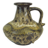 vase ruscha du milieu du siècle émaillage goutte à goutte tons terreux poterie modèle 377-21