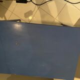 Old side table in blue wood