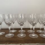 Verres à apéritif/digestif en cristal ciselé vintage 9 pièces