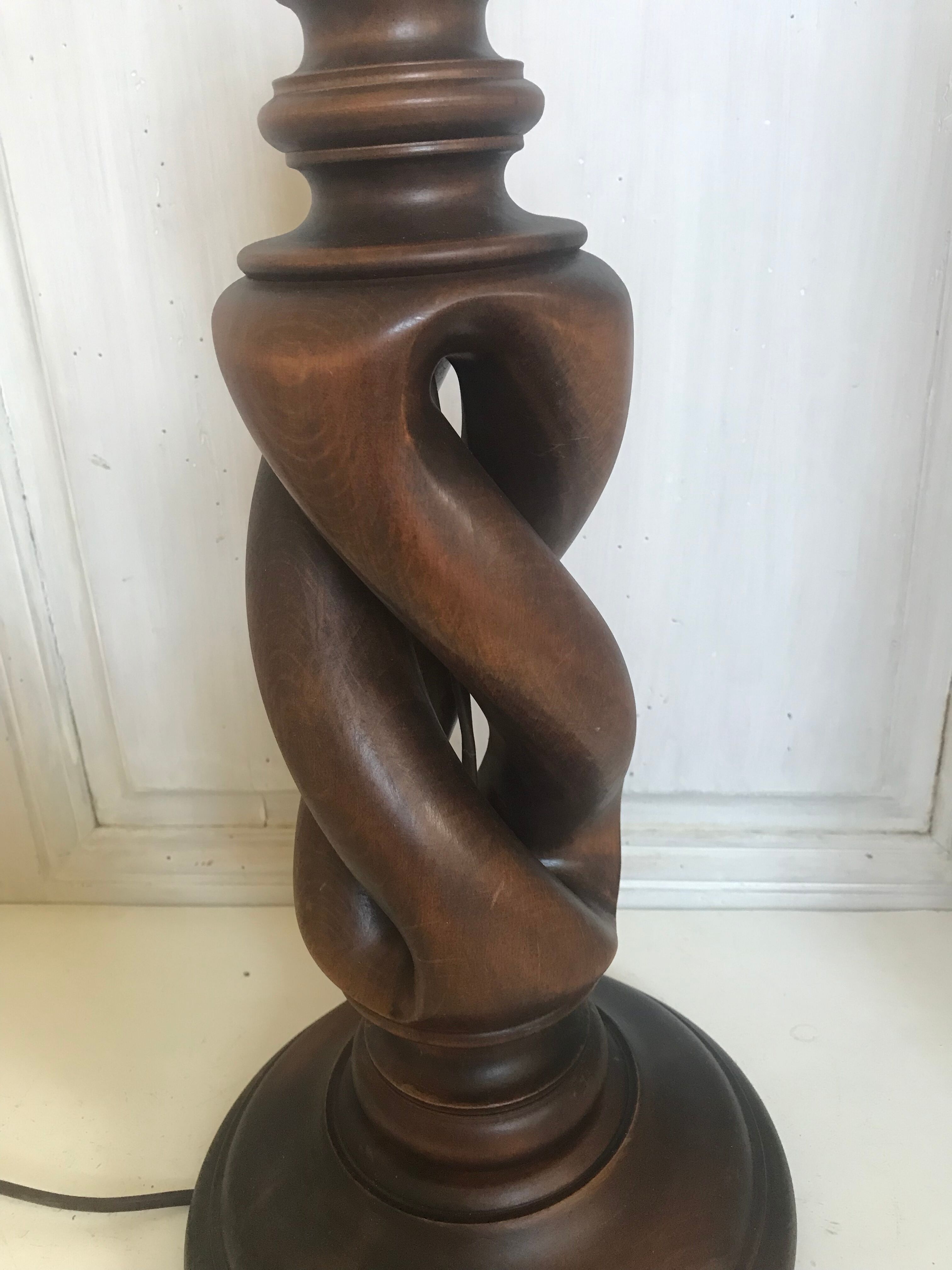 Vintage wooden lamp 47cm