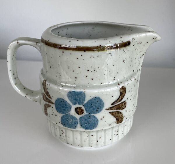 Service à café Bavaria en porcelaine, décor fleurs bleues, 24 pièces, 1970
