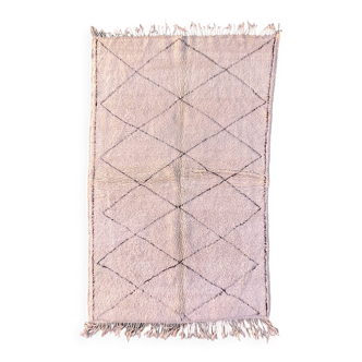 Berber carpet Beni M'Rirt white - 210 x 145 cm