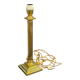 Neoclassical lamp base with fluted column in polished solid brass – 1960s-70s