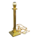Neoclassical lamp base with fluted column in polished solid brass – 1960s-70s