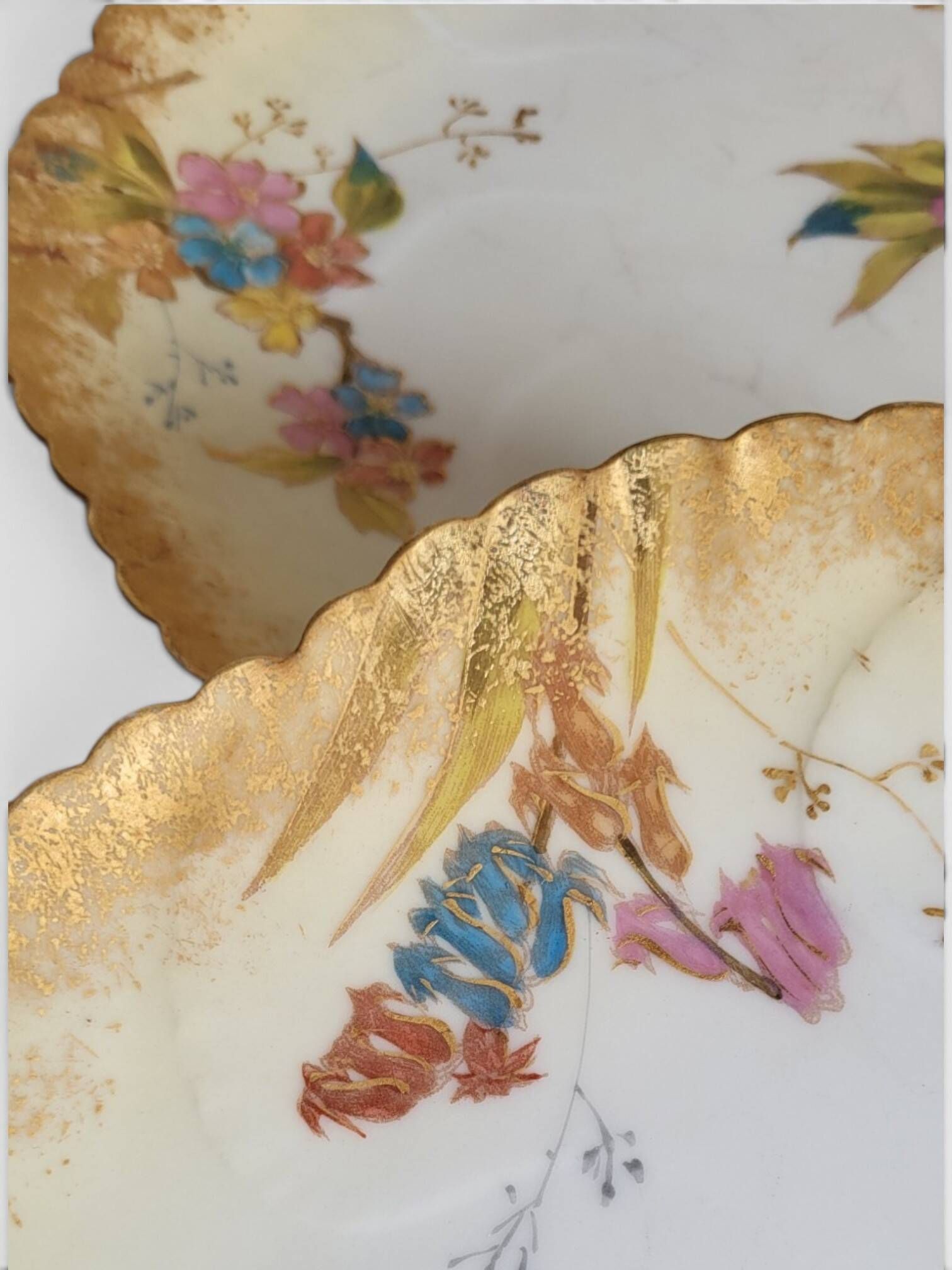 8 porcelain plates from Limoges, Martial Redon / Art Nouveau