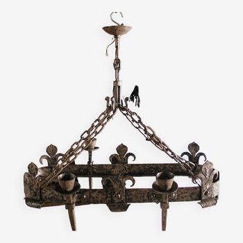 Wrought iron chandelier