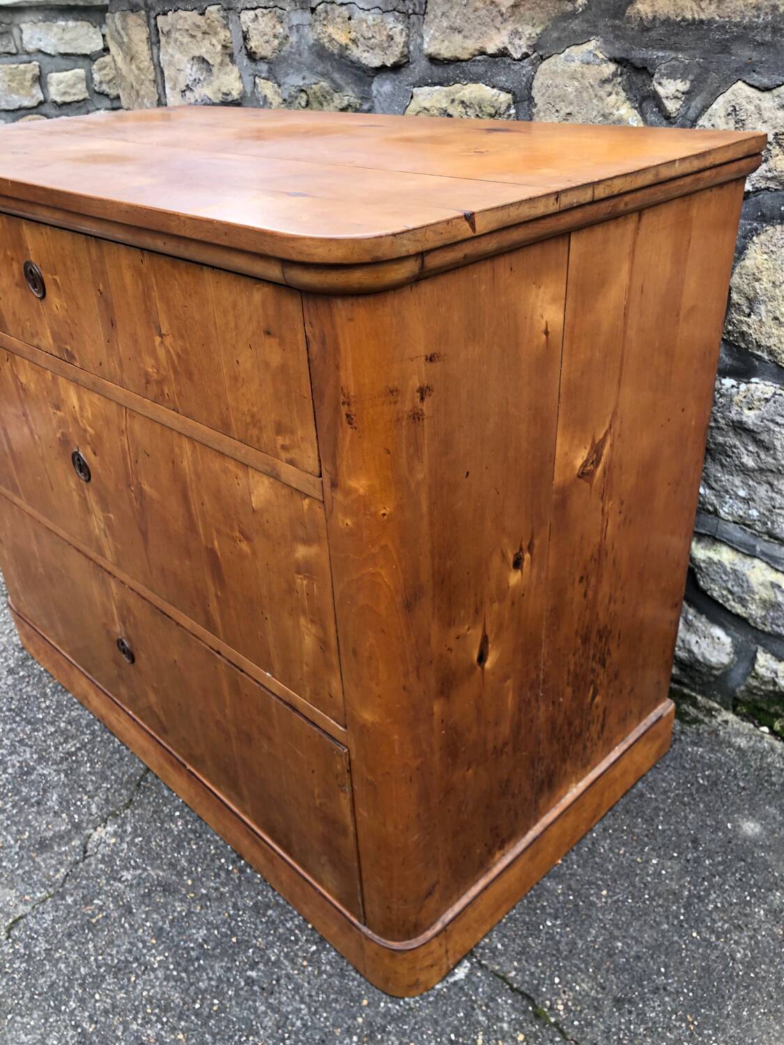 Vintage solid wood chest of drawers