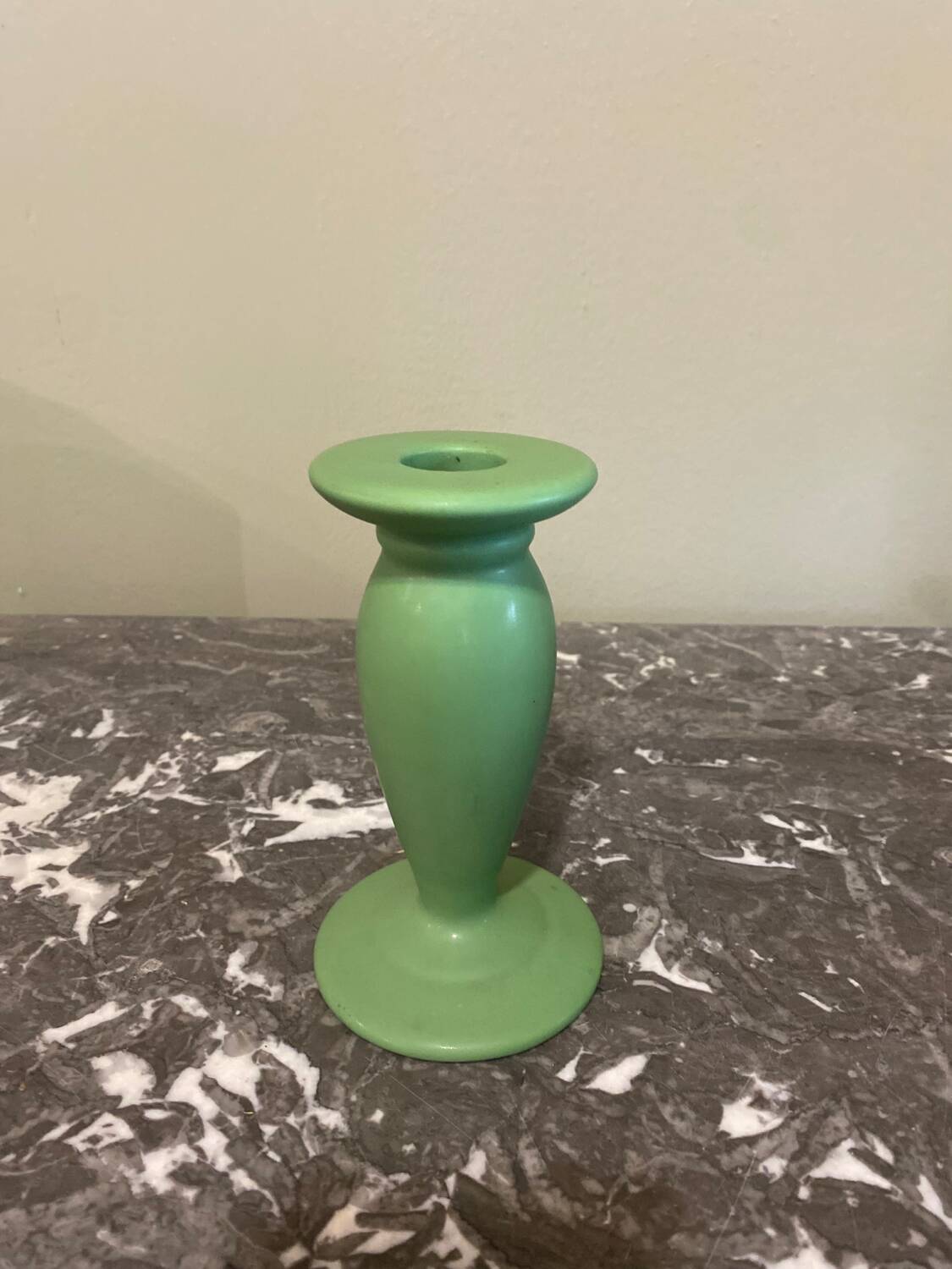 Vintage green candlestick