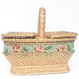 Old child wicker basket