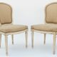 Set of 4 white chairs Louis XVI style
